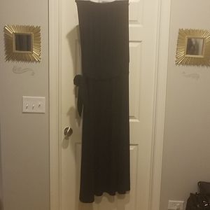 Boston Proper Strapless Navy Blue Dress